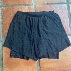 Lululemon men’s black running shorts; Medium; new without tags.